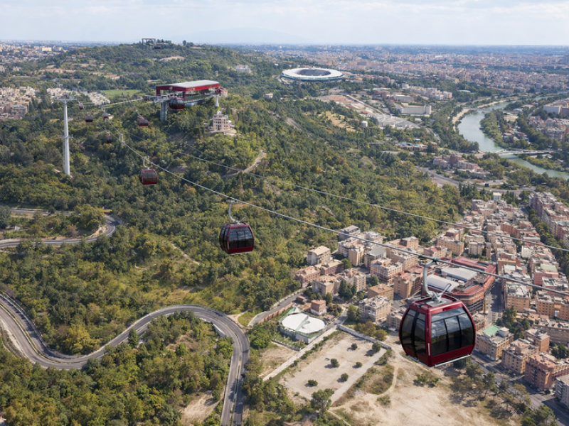 Una cabinovia tra Balduina-Clodio-Monte Mario-Flaminio (Zona Roma Nord)